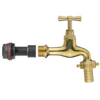 Water Butt Extension Kit 1/2" with 19mm Barbed Polished Brass Tap