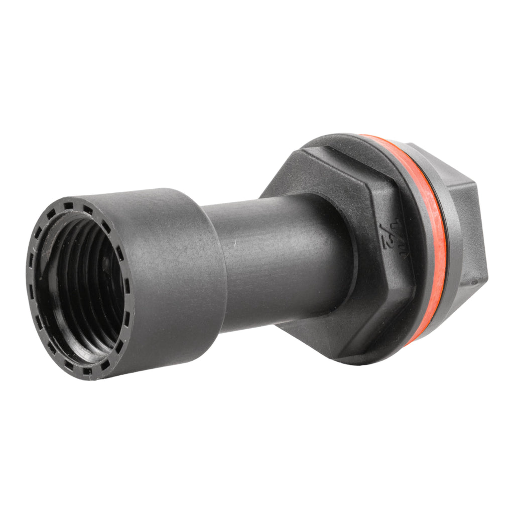 Water Butt Extension Kit 1/2" with Lever Tap Hose Barb and Side Lock and Drill Bit
