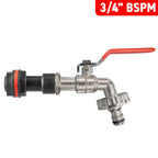 Water Butt Extension Kit 3/4" with Quick Connect Lever Tap and Drill Bit