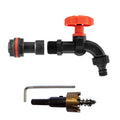 Water Butt Extension Kit 3/4" with Black Dial Tap and Drill Bit