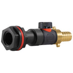 Water Butt Extension Kit 3/4" with In-Line Valve + Brass 3/4" Barb