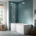 Virello P Shaped Round Shower End Bath Panel - 700mm - White