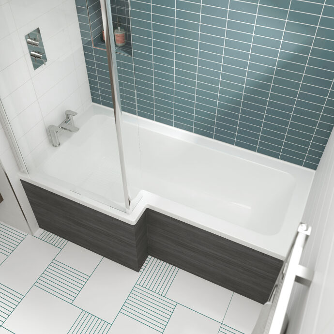 Home4Less L Shaped Shower Bath