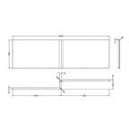 Varese L Shaped Front Bath Panel - White
