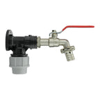 Wall Flange Kit 32mm MDPE + Lever Tap 3/4" Barb