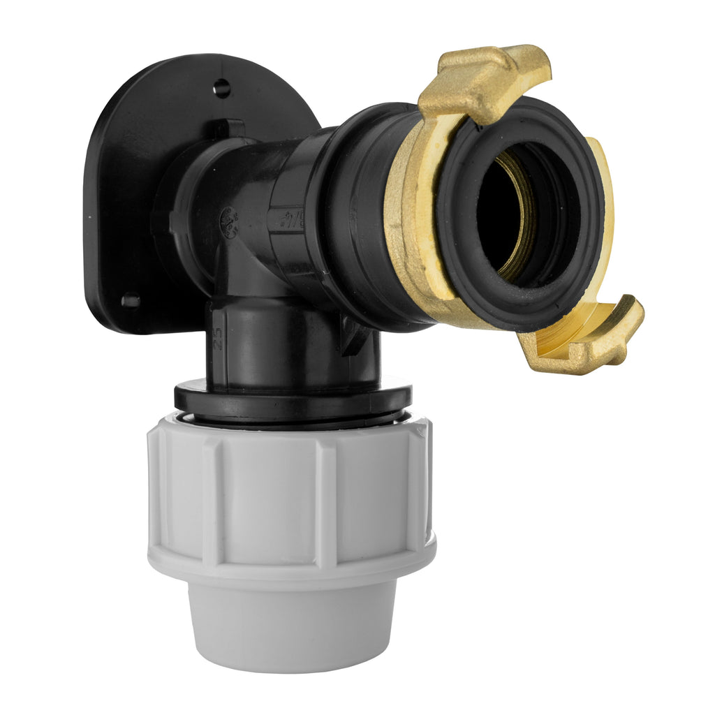 Wall Flange Kit 32mm MDPE + ¾” BSP Geka