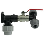 Wall Flange Kit 32mm MDPE + Lever Valve + 20mm MDPE Tee