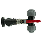Wall Flange Kit 25mm MDPE + Lever Valve + 25mm MDPE Tee