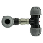 Wall Flange Kit 32mm MDPE + Lever Valve + 32mm MDPE Tee