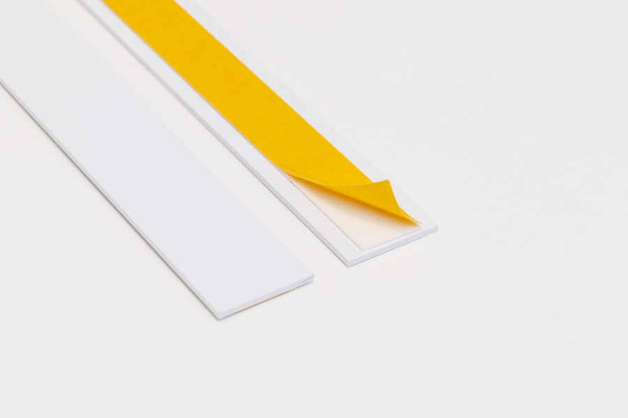 1m Length – Self Adhesive PVC Flat Bar Cover Strip Black White Plastic - ER-Flat