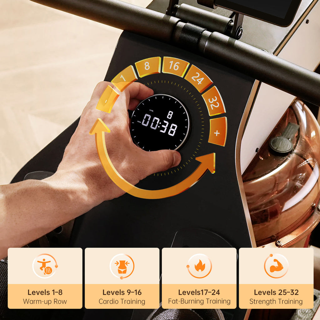 WM10 Foldable Water & Magnetic Rowing Machine