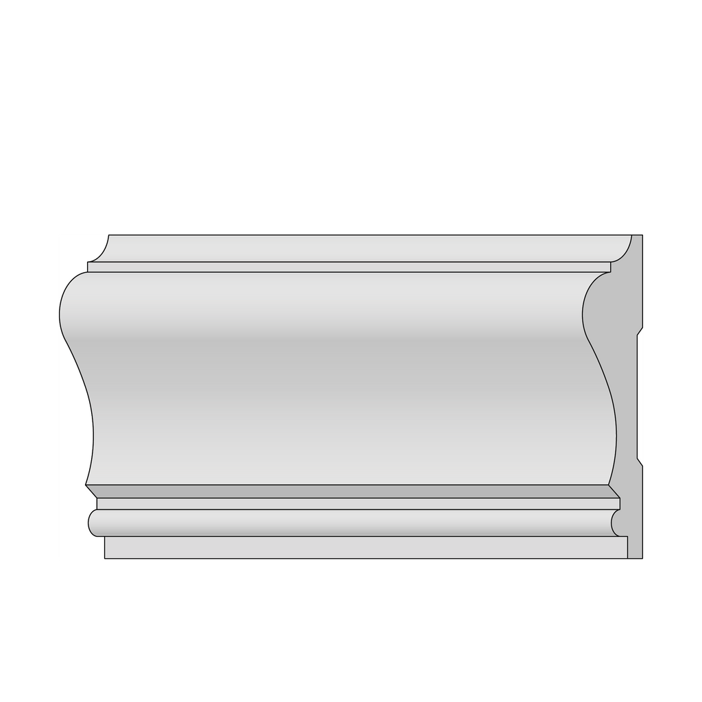 11/16" x 2-5/8" Primed Governor Frances Chair Rail, 16' Length