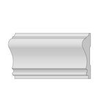 11/16" x 2-5/8" Primed Governor Frances Chair Rail, 16' Length