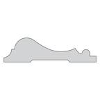 11/16" x 2-5/8" Primed Governor Frances Chair Rail, 16' Length