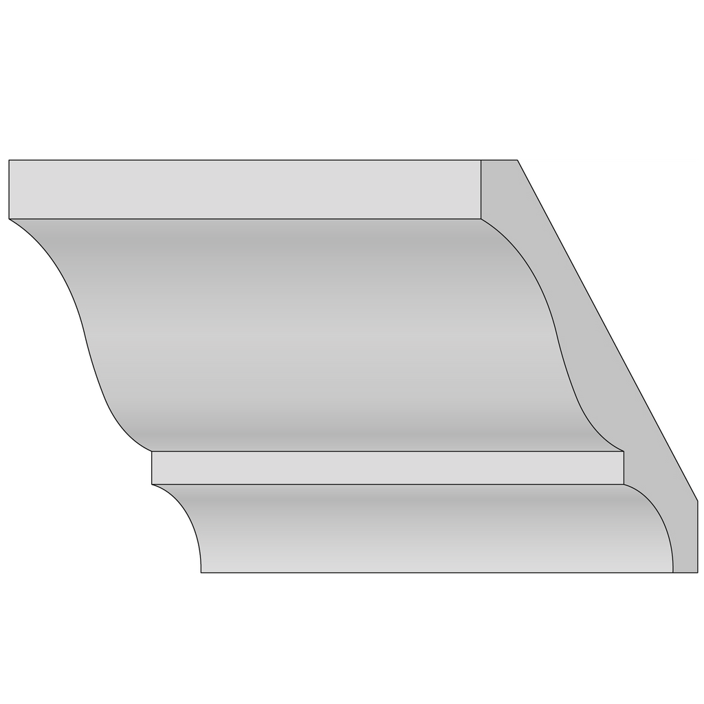 2-5/8" Primed Crown Moulding, 16' Length