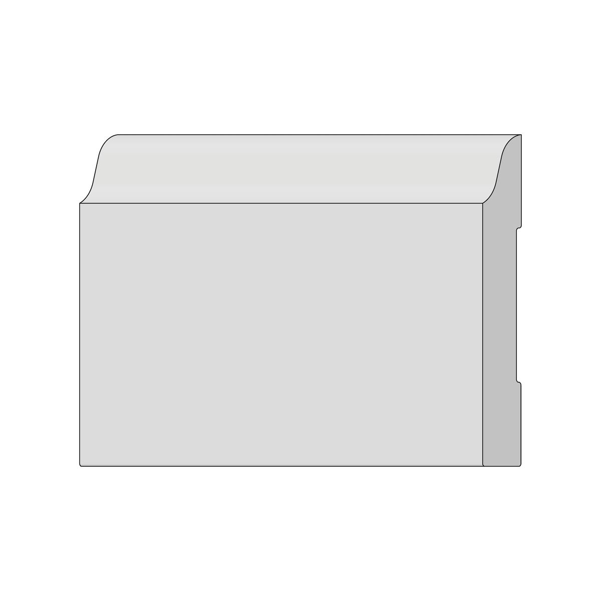 3-1/2" Primed Colonial Base, 16' Length