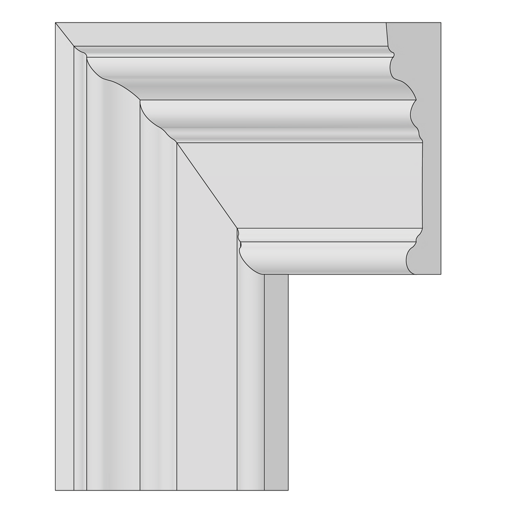 1" x 3-1/2" Primed Windsor Casing, 16' Length