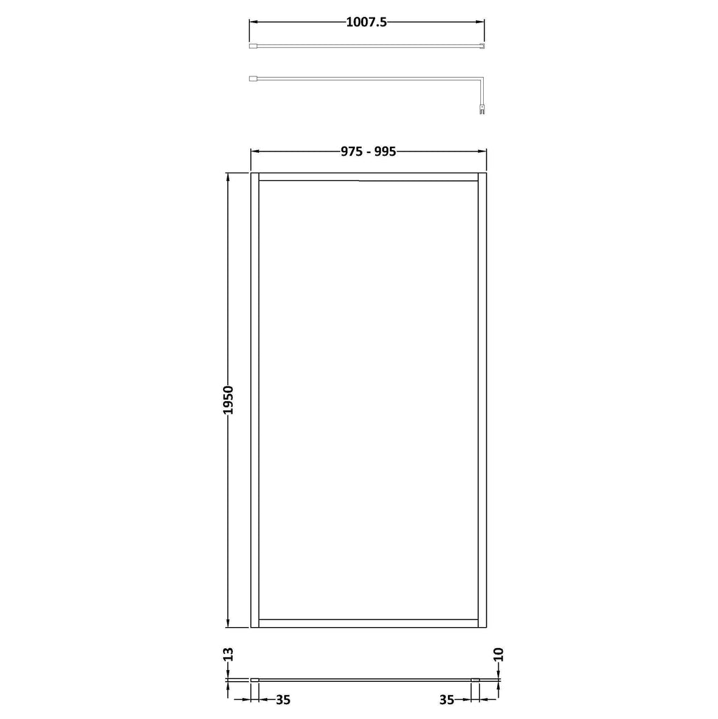 Nexus 8mm Glass Outer Frame Wetroom Panel