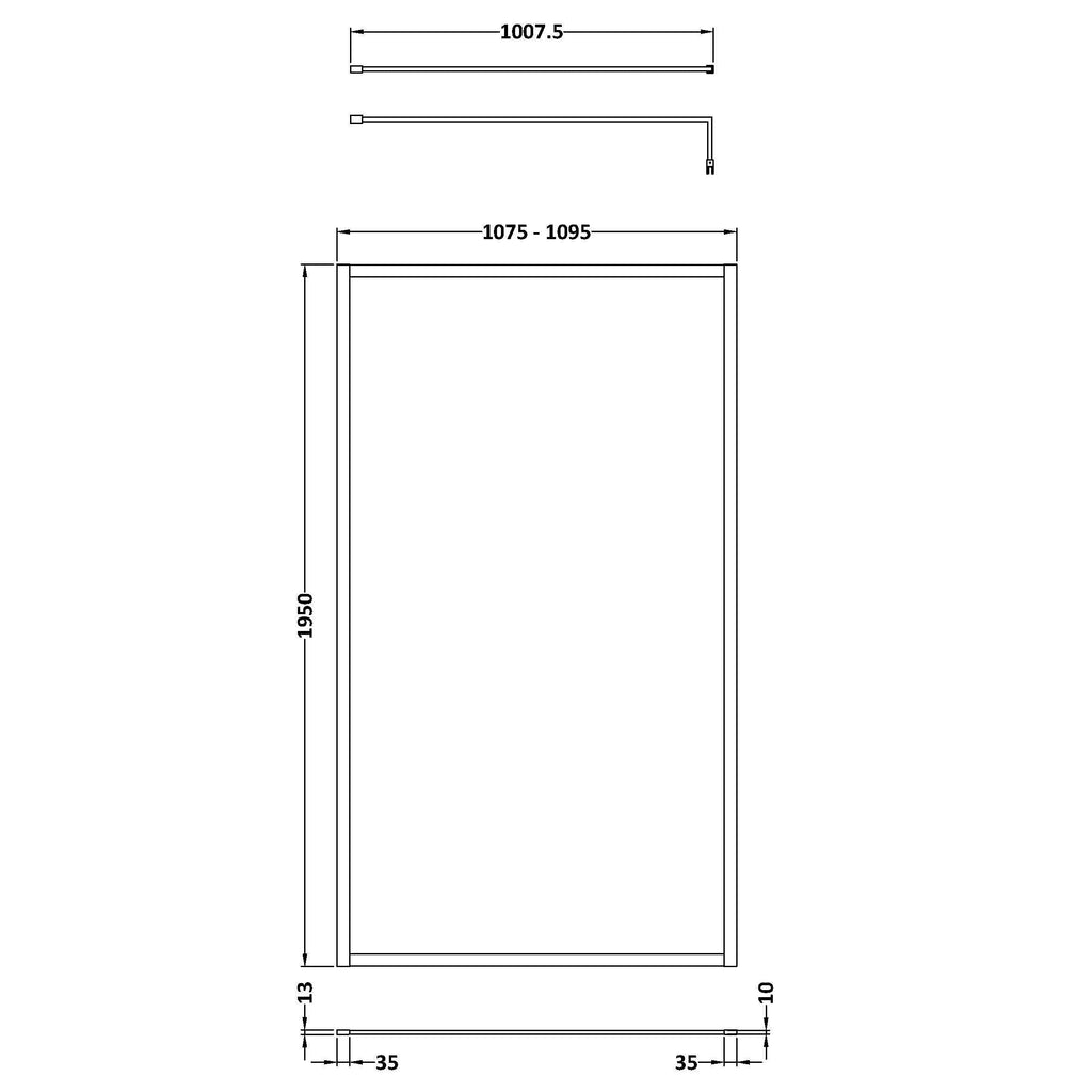 Nexus 8mm Glass Outer Frame Wetroom Panel