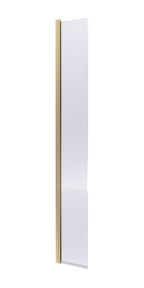 Contour 8mm Fluted Glass Hinged Wetroom Return Panel With Support Bar - 320mm