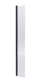 Contour 8mm Fluted Glass Hinged Wetroom Return Panel With Support Bar - 320mm
