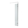 Contour 8mm Fluted Glass Hinged Wetroom Return Panel With Support Bar - 320mm