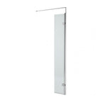 Contour 8mm Fluted Glass Hinged Wetroom Return Panel With Support Bar - 320mm