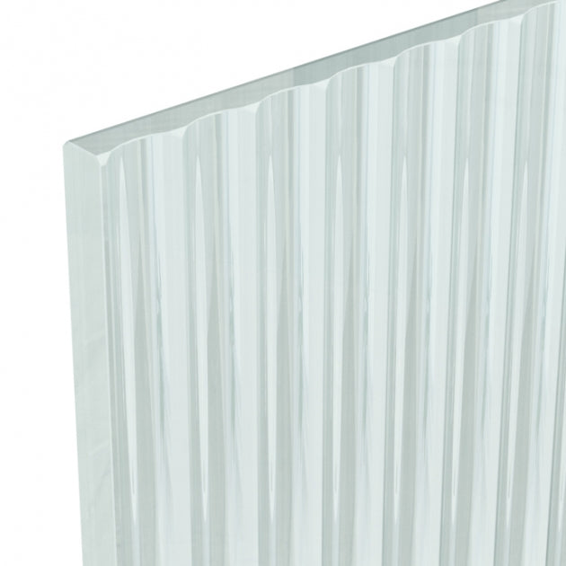 Contour 8mm Fluted Glass Wetroom Panel With Support Bar