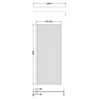 Contour 8mm Fluted Glass Wetroom Panel With Support Bar