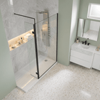 Safira 8mm Glass Wetroom Return Panel With Support Bar