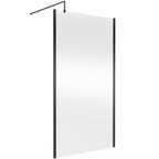 Linear 8mm Outer Framed Glass Wetroom Panel With Support Bar