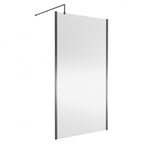 Linear 8mm Outer Framed Glass Wetroom Panel With Support Bar