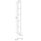 Aspect 8mm Glass Wetroom Return Panel - Matt Black