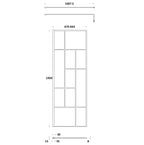 Aspect 8mm Glass Abstract Frame Wetroom Panel With Support Bar - Matt Black