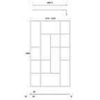 Aspect 8mm Glass Abstract Frame Wetroom Panel With Support Bar - Matt Black