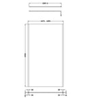 Elysian 8mm Glass Wetroom Panel With Support Bar