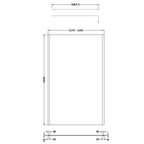 Elysian 8mm Glass Wetroom Panel With Support Bar