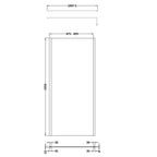 Elysian 8mm Glass Wetroom Panel With Support Bar