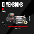 Samurai 17500 Electric Winch - 24v Steel Rope