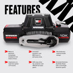 Gladiator F-Type 10000 Electric Winch - 12v Synthetic Rope