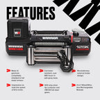 Gladiator R-Type 12500 Electric Winch - 12v Steel Rope