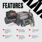 Samurai 20000 Electric Winch - 24v Steel Rope