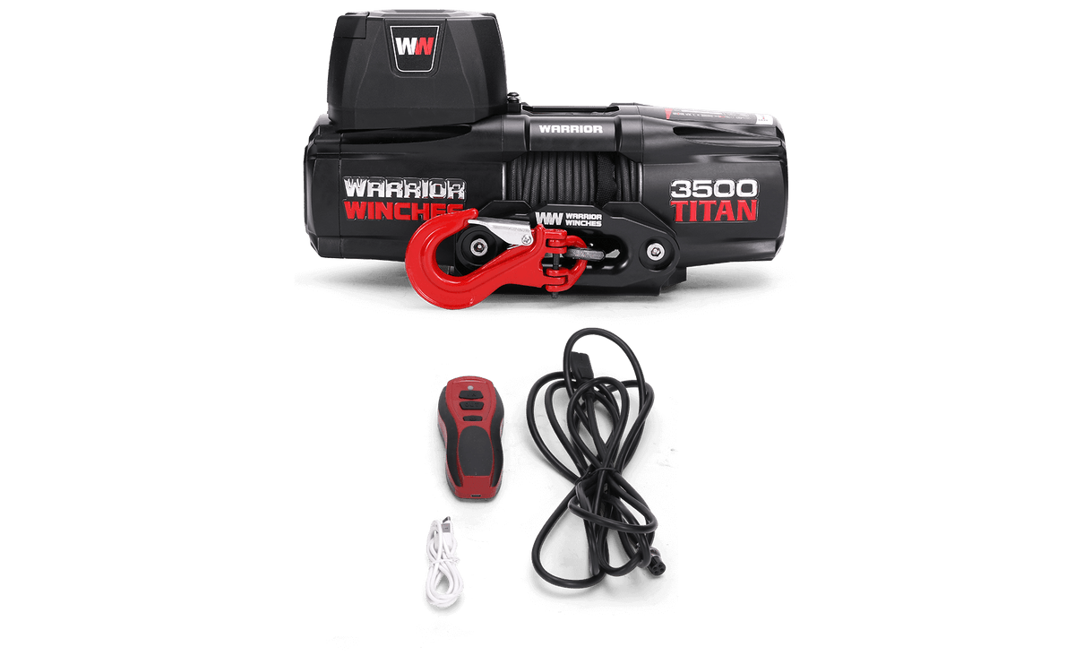 Titan 3500 Electric Winch - 12v Synthetic Rope