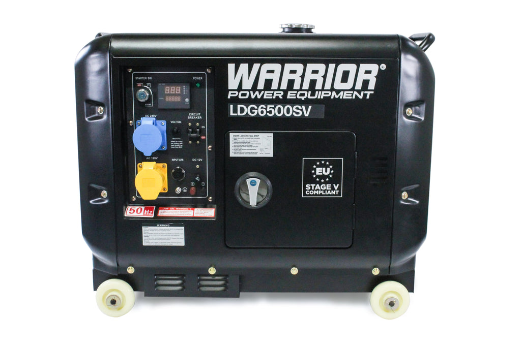 Warrior 6.25 kVa Diesel Generator - Electric Start with ATS Socket