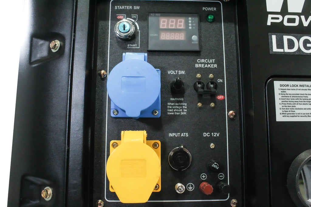 Warrior 6.25 kVa Diesel Generator - Electric Start with ATS Socket