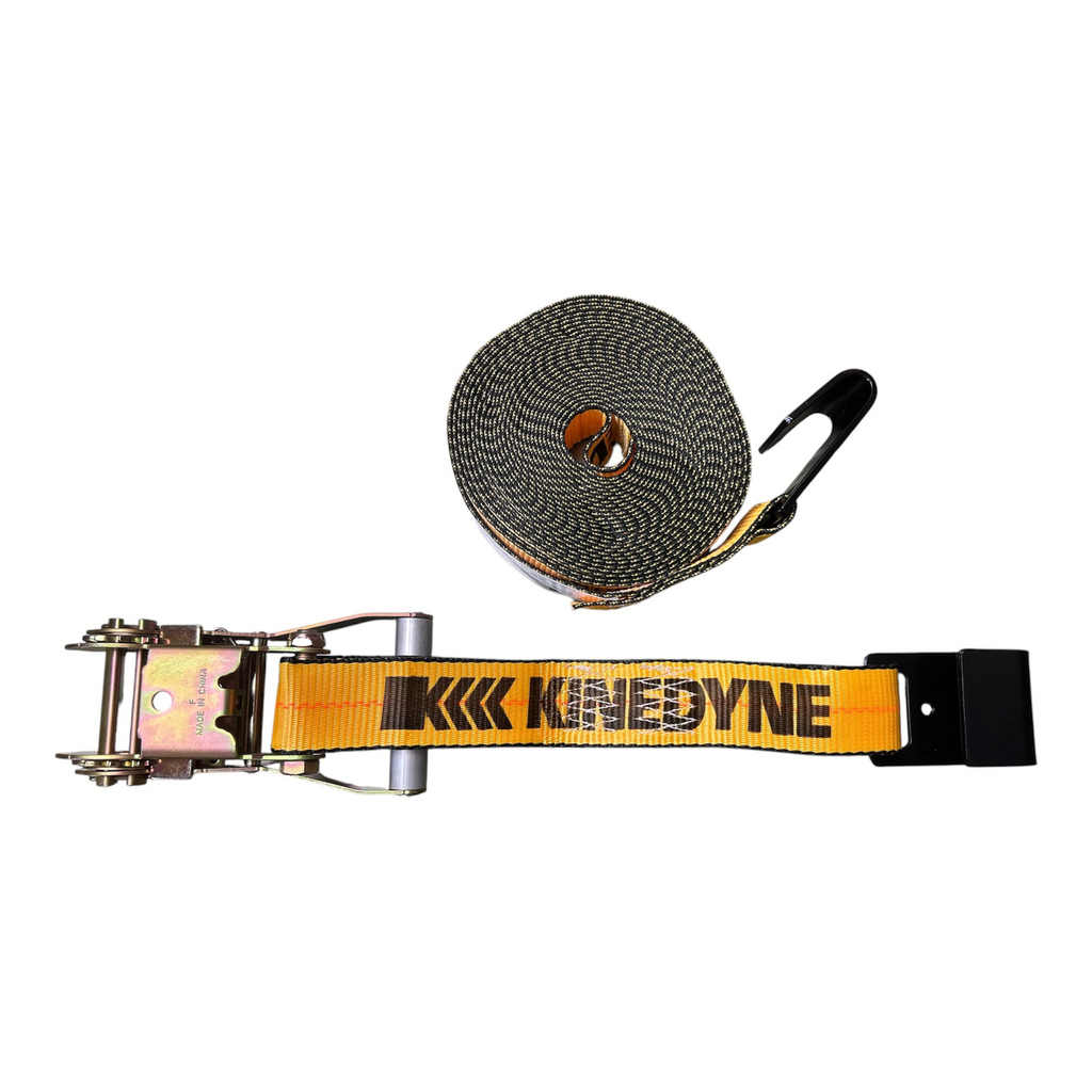 2'' X 30' YELLOW COLOR KINEDYNE RATCHET STRAP WITH FLAT HOOK