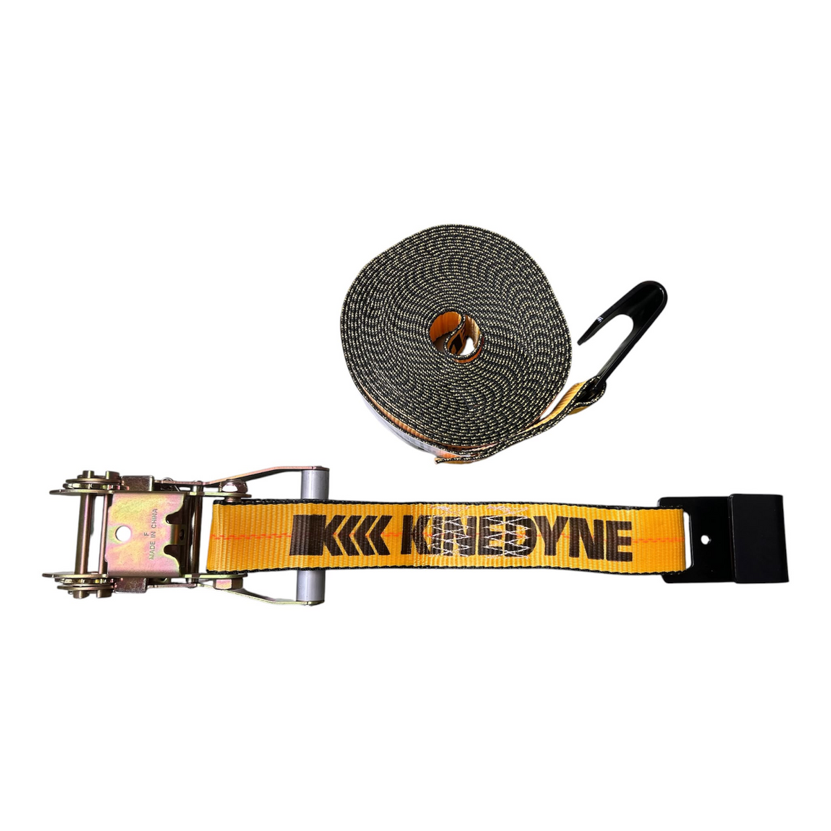 2'' X 30' YELLOW COLOR KINEDYNE RATCHET STRAP WITH FLAT HOOK