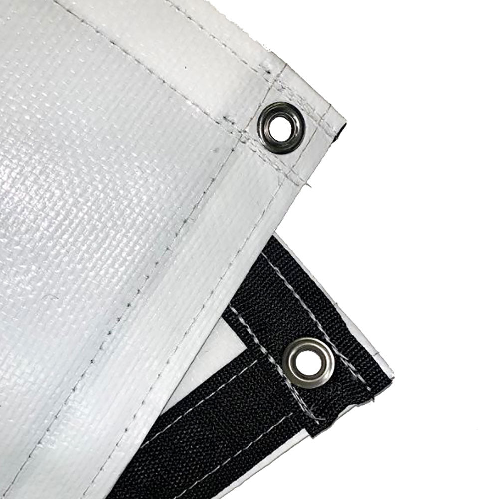 20 mil Ultimate Duty White/White Fire Retardant Poly Tarp