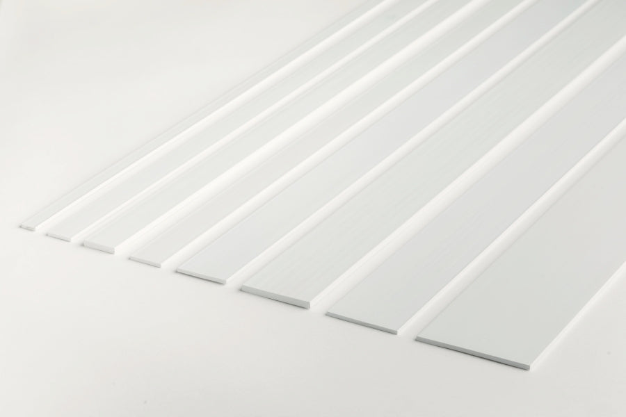 1m & 2.5m Length – PVC Plastic Flat Bar Black White Anthracite Strip TW