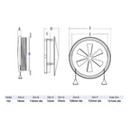 Vent-a-Matic Single Glazed Window Fan 121mm Diameter Model 102